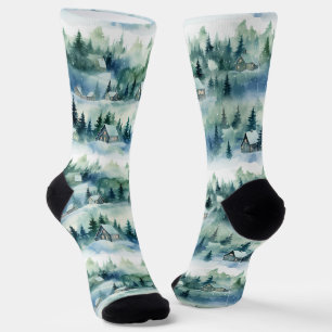 Chaussette Winter Wonderland - Cabine Turquoise confortable e