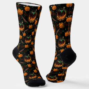 Chaussette Witch Cauldron et Jack-o-lanterns