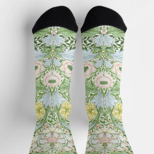 Chaussette Wm Morris Myrtle Floral Art Nouveau Lumineux