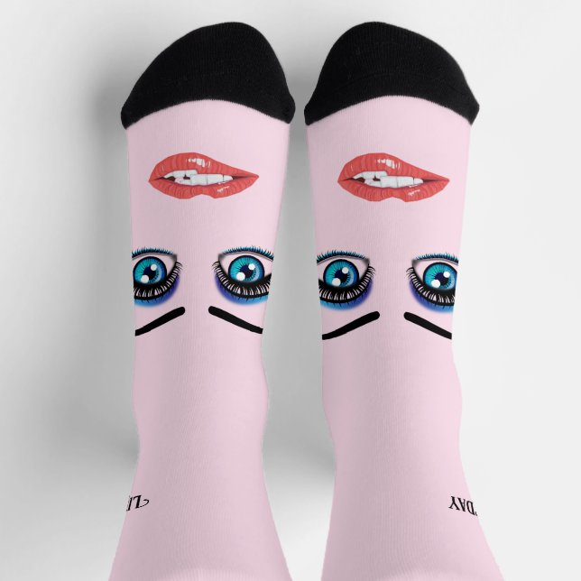 Chaussette Yeux et lèvres des femmes (Haut)