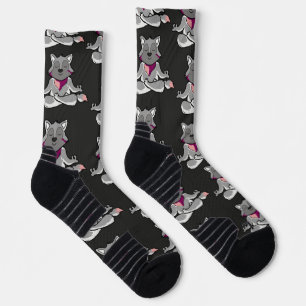 Chaussette Yoga pose motif   Yoga sans couture motif 19 Magn
