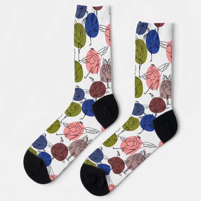 Chaussette Yoga pose motif | Yoga sans couture motif 34 Retou (Gauche)