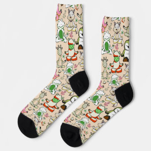 Chaussette Yoga pose motif   Yoga sans couture motif 52 Canv