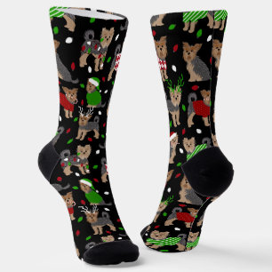Chaussette Yorkie Christmas Yorkshire Terrier Dog