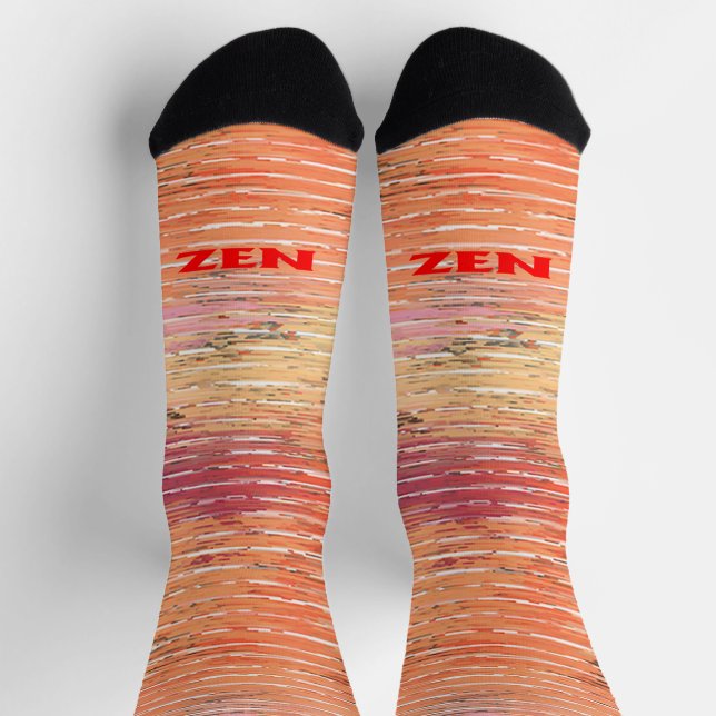 Chaussette Zen rouge roseaux à l'intérieur des chaussettes pr (Haut)