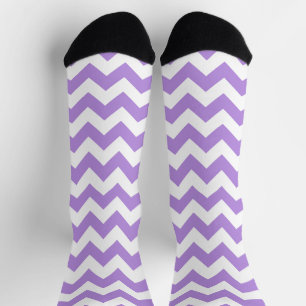 Chaussette Zigzag violet, Chevron violet, Motif géométrique