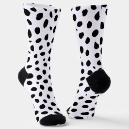Chaussette Zones de guépard noir blanc