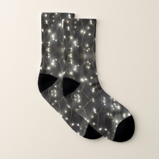 Chaussettes brillantes argentées (Paire)
