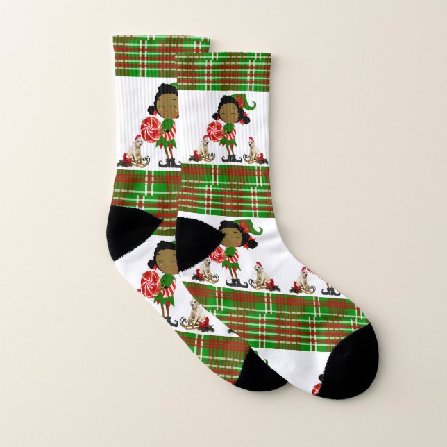 Chaussettes de Noël, Elfe Africain (Paire)