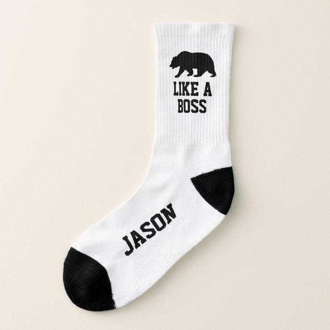 Chaussettes de tennis personnalisées avec comme un (Gauche - extérieur)