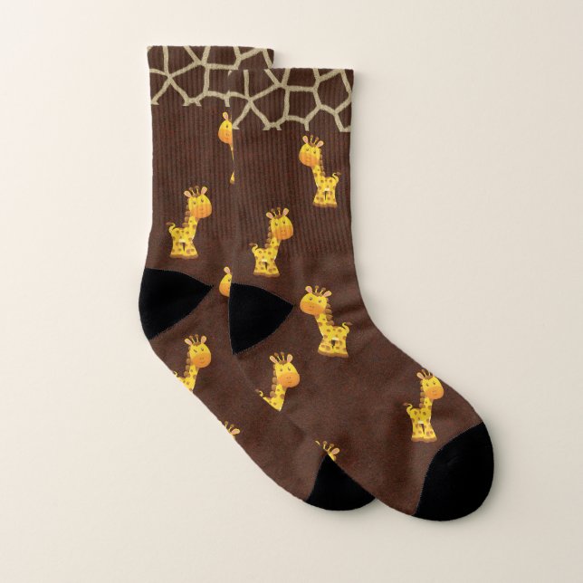 Chaussettes d'équipage de girafes (Paire)
