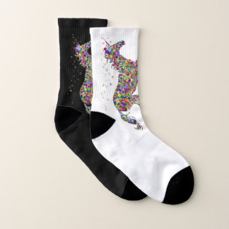 Chaussettes fraîches folles de licorne