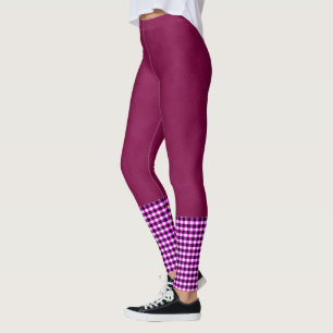 Chaussettes Magenta Denim Et Tartan, Leggings