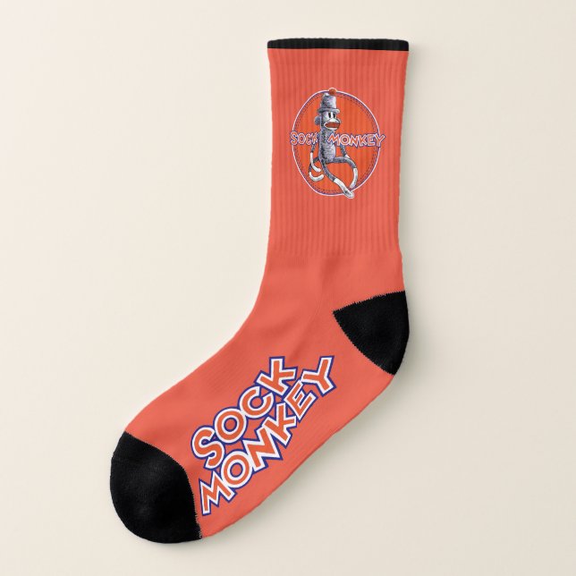 Chaussettes Orange femmes singes de soie (Gauche - extérieur)