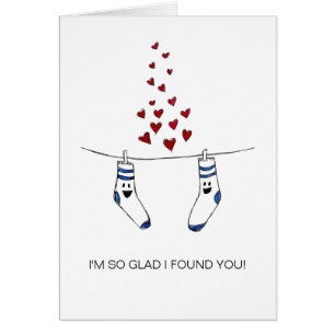 Chaussettes réunies Funny Romantique Carte Aquarel