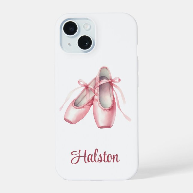 Chaussons de danse de ballet personnalisés Télépho (Verso)