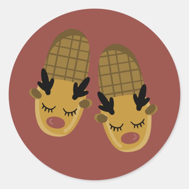 Chaussons de rennes Sticker de vacances (Devant)