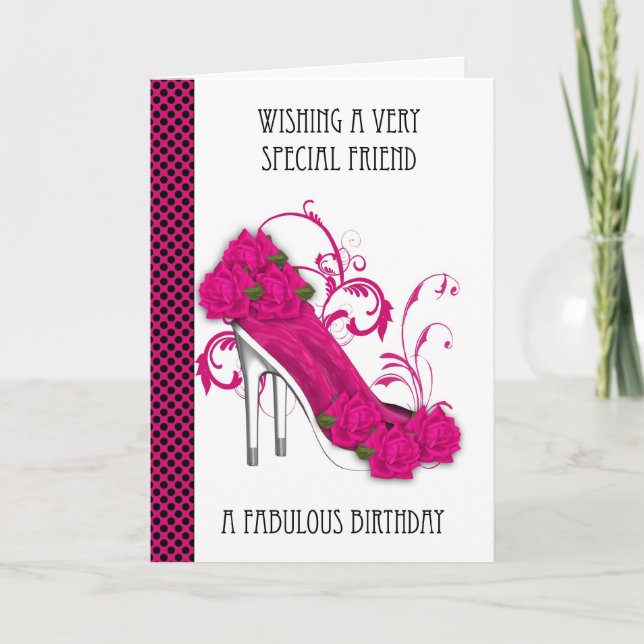 Chaussure Ami Branché Et Carte De Voeux Rose Anniv (Devant)