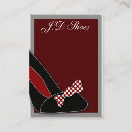 Chaussure chic pois carte de visite