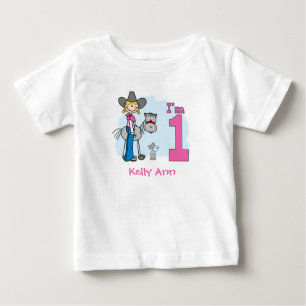 Chaussure Cowgirl 1er Anniversaire T-shirt bébé