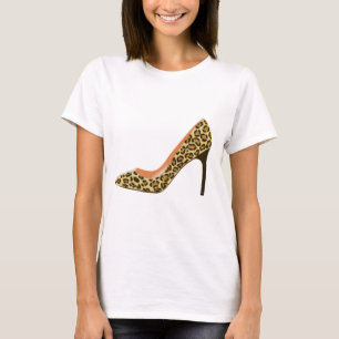Chaussure de talon haut d'empreinte de léopard