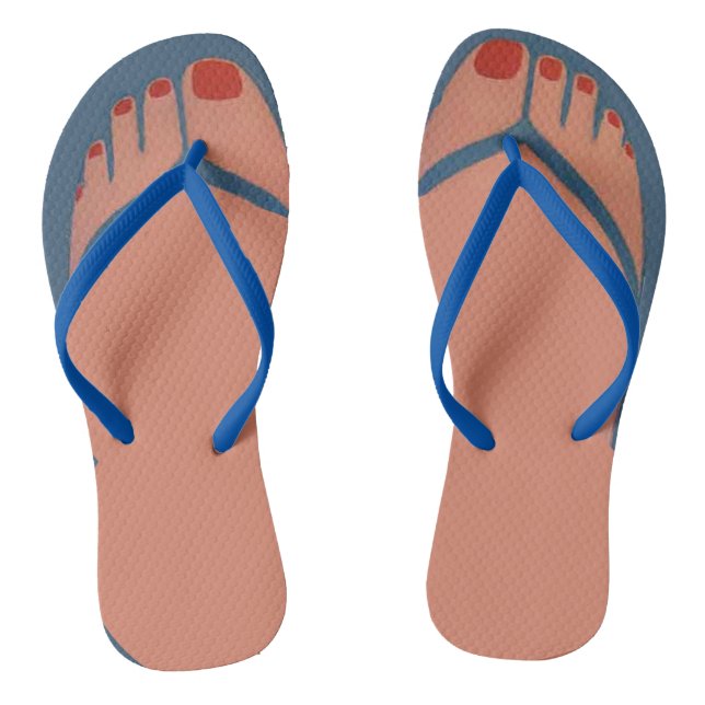 Chaussure De Tennis, Tongs Rouges (Semelle)