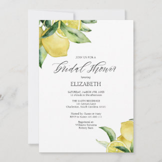 Chaussure nuptiale Lemons Invitation Aquarelle