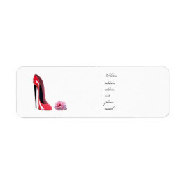 Chaussure Red Stiletto et Étiquette Rose