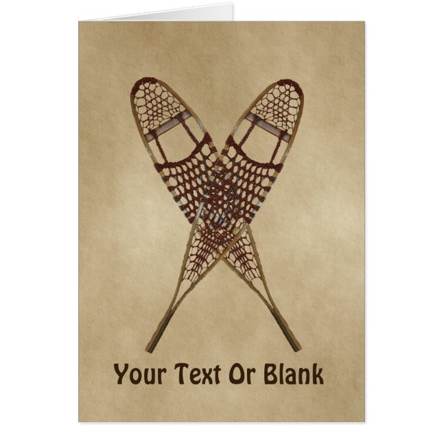 Chaussures À Neige Sur Papier Ancien (Devant)