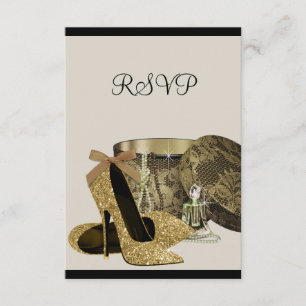Chaussures à talons hauts Perles Noir Or RSVP