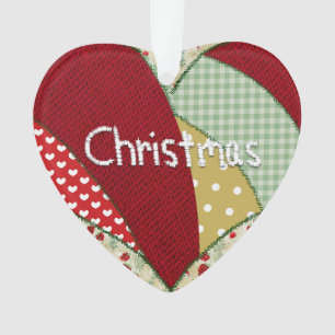 Chaussures de Noël Patchwork Coeur Motif