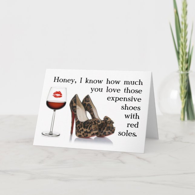 CHAUSSURES FUNNY ET CARTE D'ANNIVERSAIRE DE VIN RO (Devant)