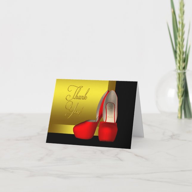 Chaussures haute talon Noir Rouge Or Merci (Devant)