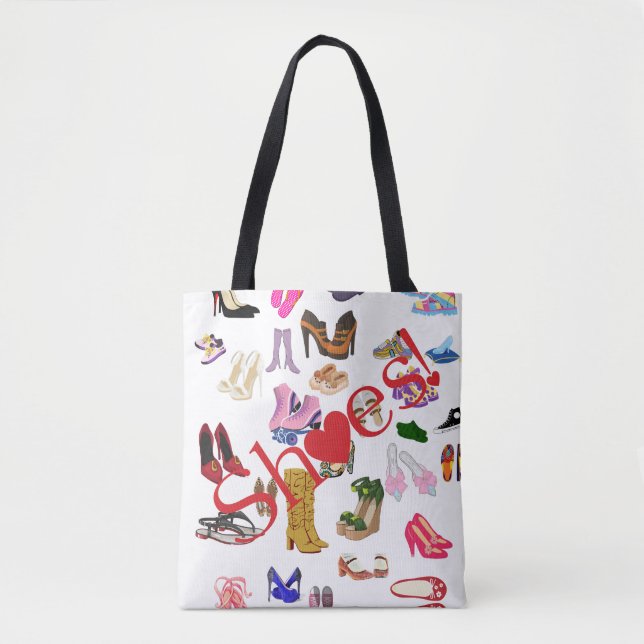 Chaussures! Sac fourre-tout | Lumineux et coloré L (Devant)