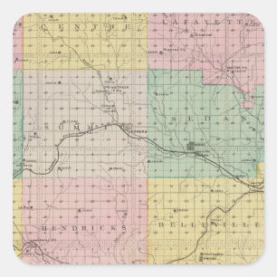 Chautauqua County, Kansas Quadratischer Aufkleber