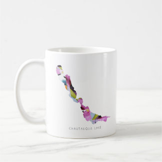 Chautauqua Lac Silhouette Carte Café Mug