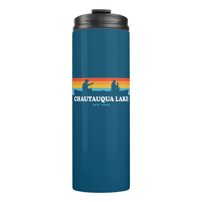 Chautauqua Lake New York Canoe Thermosbecher (Vorderseite)