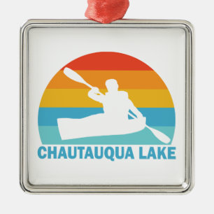 Chautauqua Lake New York Kayak Ornament Aus Metall