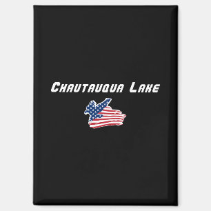 Chautauqua Lake New York Patriotischer Adler Recht Magnet