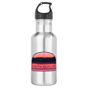 Chautauqua Lake New York Red Sunrise Edelstahlflasche