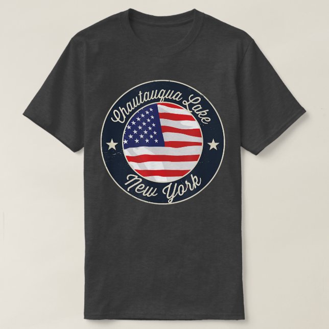 Chautauqua Lake - Patriotic New York Souvenir T-Sh T-Shirt (Design vorne)