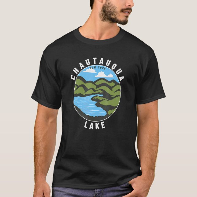 Chautauqua New York New York Abzeichen Souvenir Va T-Shirt (Vorderseite)