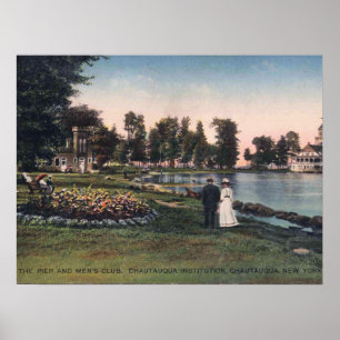 Chautauqua NY, New York, 1913 Antik Poster