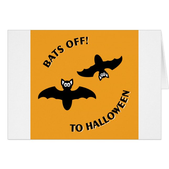 Chauve-souris de Halloween Carré orange (Devant horizontal)
