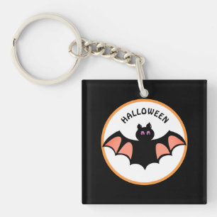 Chauve-souris Halloween effrayante sur fond noir e