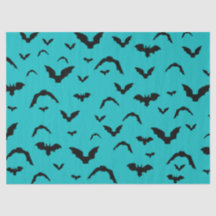 Chauves-souris volantes sur papier de soie sarcell