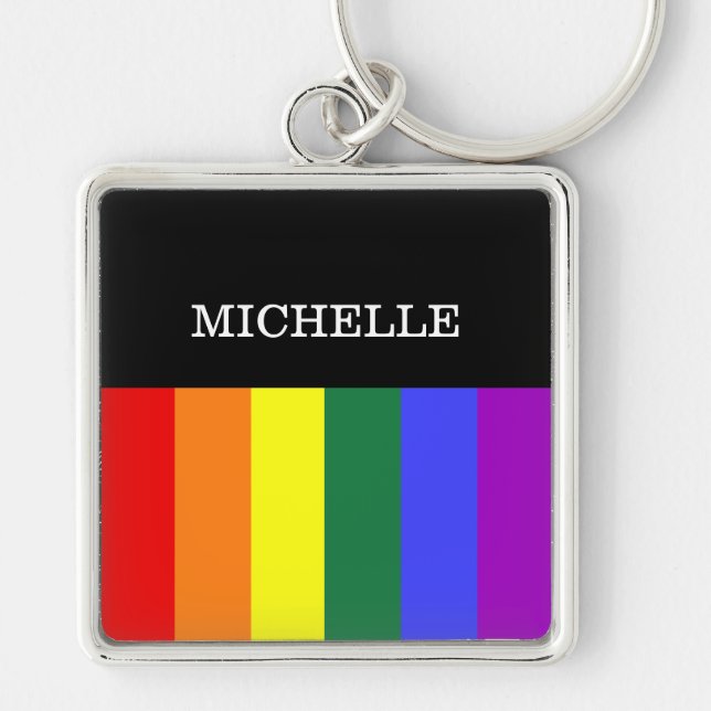 Chaveiro Porta-chaves Orgulho Gay Rainbow Schlüsselanhänger (Vorne)