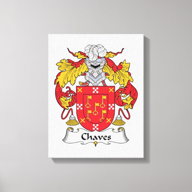 Chaves Familienwappen Leinwanddruck (Vorderseite)