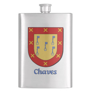 Chaves Heraldic Shield Flachmann