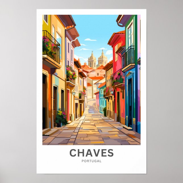 Chaves Portugal Travel Print Poster (Vorne)